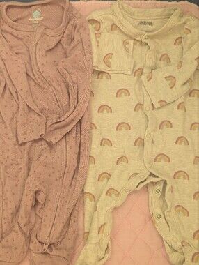 Gymboree Rainbow Print and Dusty Pink  Cloud Island Pajama Set
